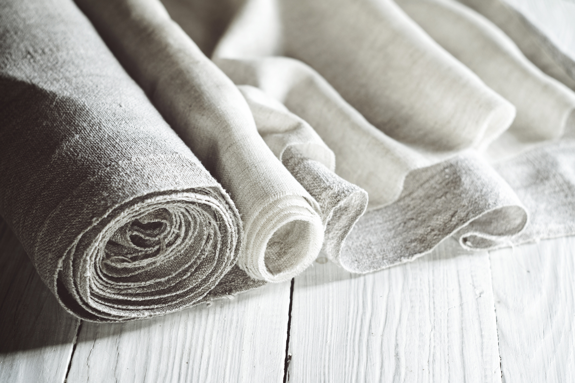 Rolls of Linen Fabrics